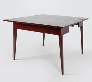 MOHAGANY FLIP-TOP EXPANDING DINING TABLE