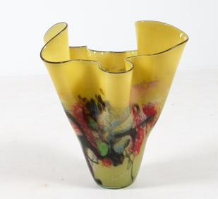 MAHIM ANTON SIGNED ART GLASS VASE
