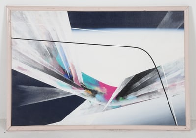 VINTAGE ABSTRACT O/C PAINTING