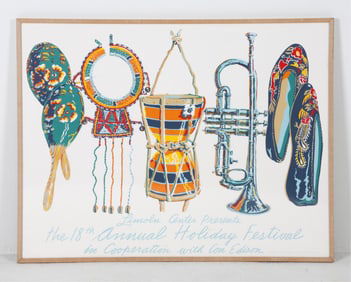 LARGE FRAMED 'LINCOLN CENTER' POSTER PRINT