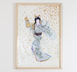 HISASHI OTSUKA SIGNED GEISHA PRINT