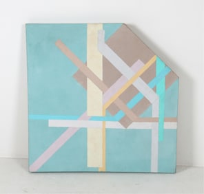 LARGE VINTAGE ABSTRACT A/C PAINTING