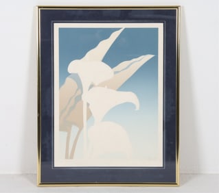 EMBOSSED CALLA LILY FRAMED PRINT