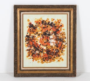 VINTAGE SIGNED ABSTRACT O/C PAINTING