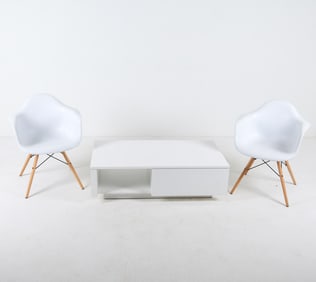 CONTEMPORARY CHAIRS & COFFEE TABLE