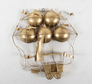 MANNER OF C. JERE METAL WALL SCULPTURE