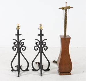 (3) CONTEMPORARY DECORATIVE TABLE LAMPS