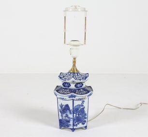 CHINESE CERAMIC DESK LAMP