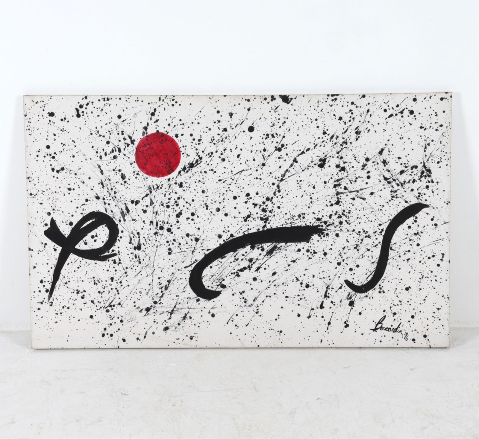 SIGNED 20TH C. ABSTRACT PAINTING A/C (1 of 8)