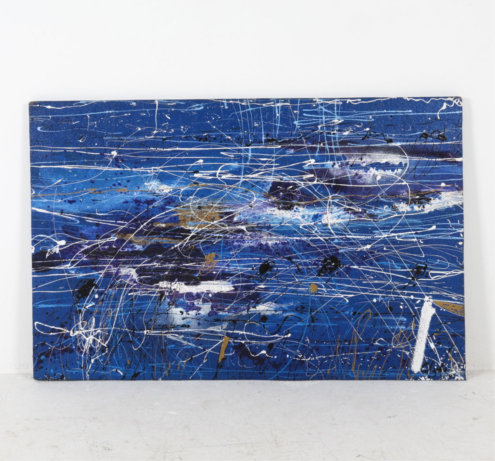 LARGE ABSTRACT A/C PAINTING (1 of 9)