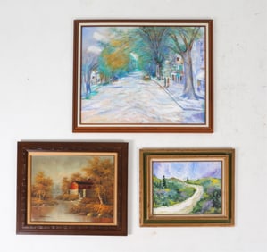 (3) LANDSCAPE PAINTING GROUPING