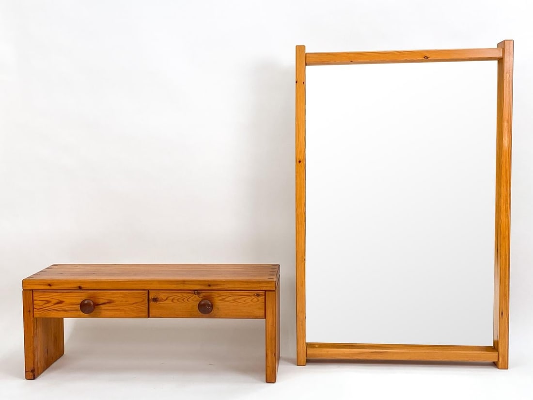 SVEN LARSSON PINE HALL MIRROR & CHEST/BENCH (1 of 16)