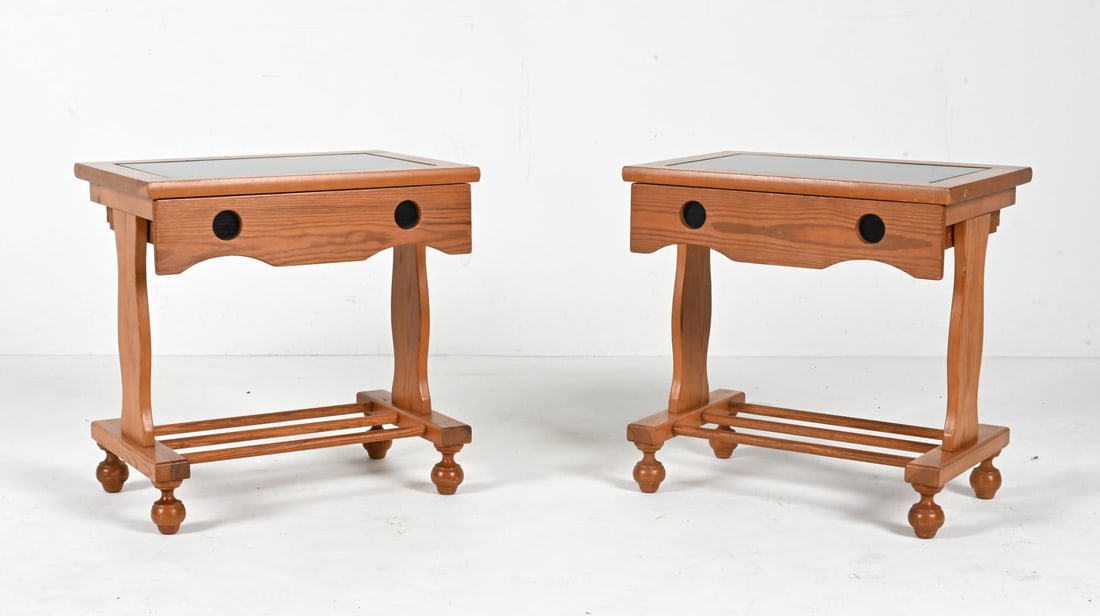 PAIR OF SWEDISH PINE END TABLES (1 of 18)