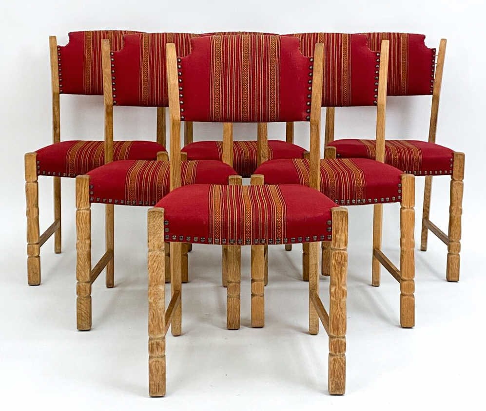 (6) HENNING KJAERNULF DANISH OAK DINING CHAIRS (1 of 15)