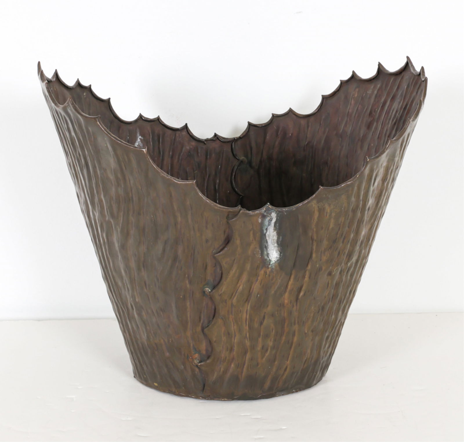 HAND HAMMERED COPPER BUCKET OR BIN (1 of 15)