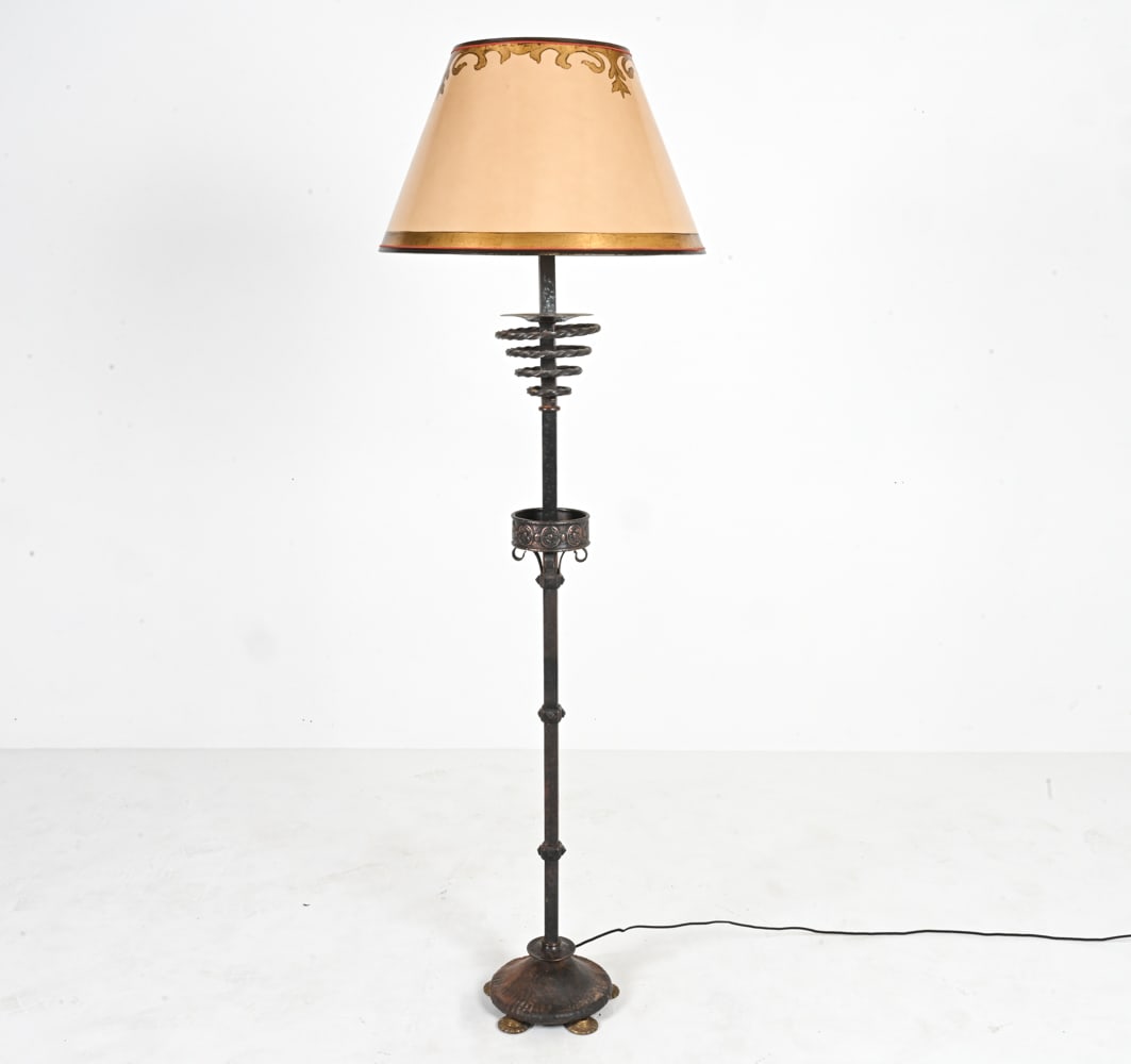 HAMMERED WROUGHT IRON FLOOR LAMP (1 of 15)