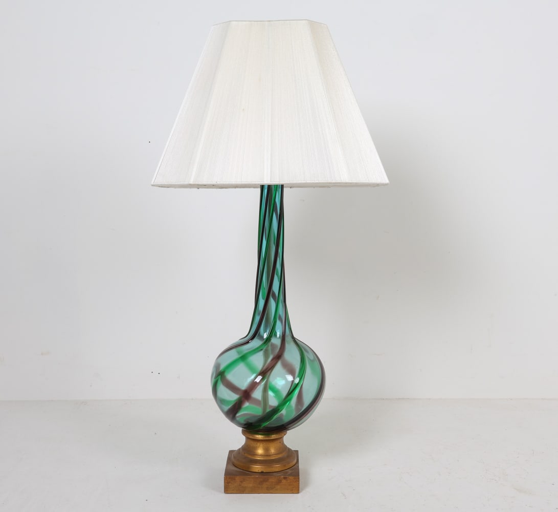 MID-CENTURY ITALIAN MURANO GLASS VASE LAMP (1 of 13)