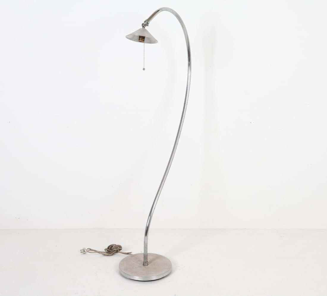 MID-CENTURY CHROME ARC FLOOR LAMP (1 of 13)