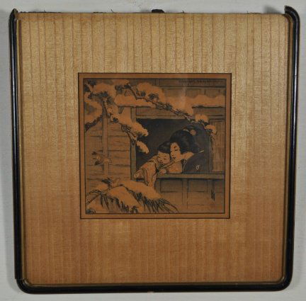 WOODBLOCK PRINT BY HELEN H. HYDE (1868-1919): Sight Measures: 7.5" x 7.5"