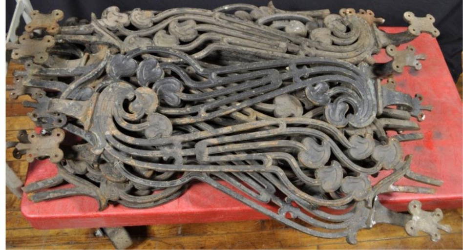 Large Grouping Of Cast Iron Railing Uprights