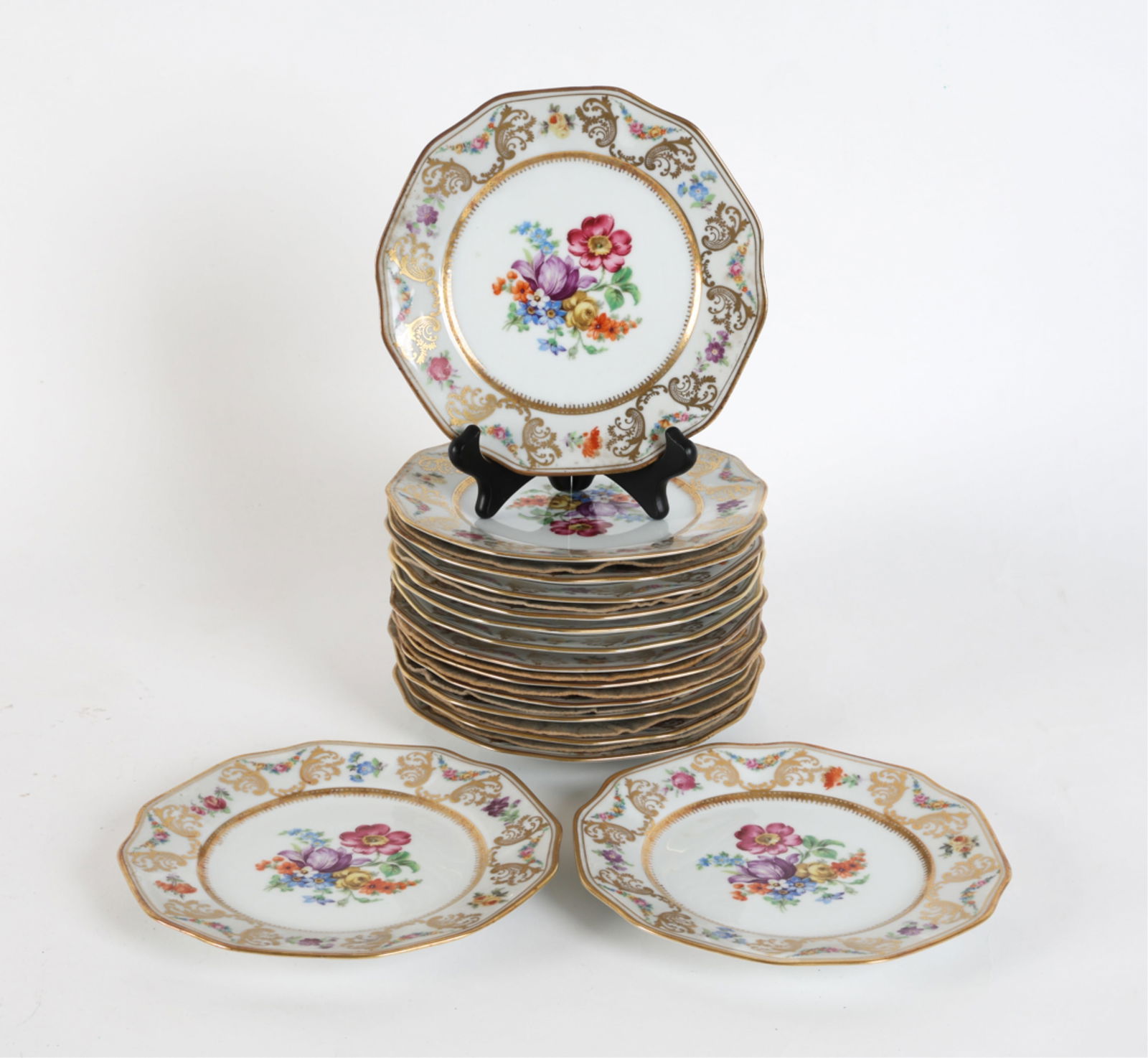 (15) SCHUMANN BAVARIA GILT PORCELAIN PLATES (1 of 8)