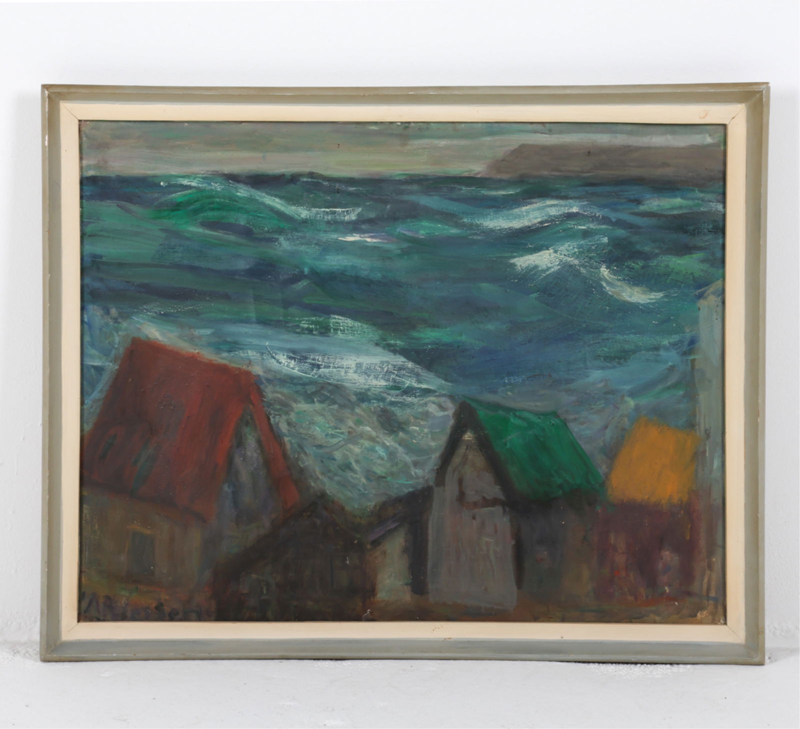 MID-CENTURY DANISH SEASCAPE O/C C.1960'S (1 of 9)