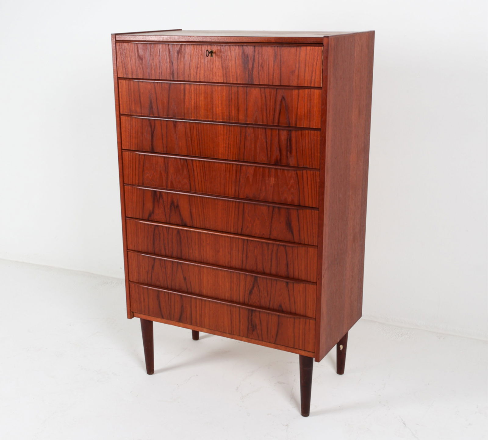 DANISH TEAK TALLBOY DRESSER C.1960'S (1 of 19)