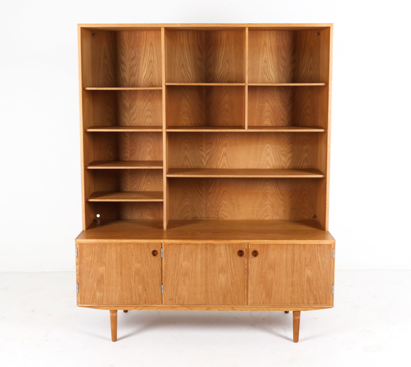 DANISH MODERN OAK BOOKCASE CABINET, C.1970'S (1 of 15)