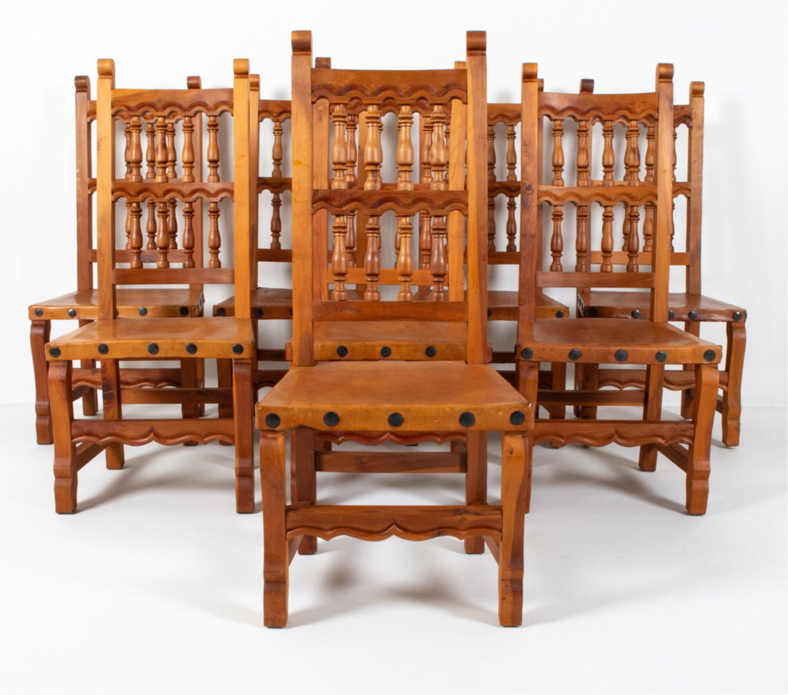(8) SPANISH COLONIAL STYLE DINING CHAIRS (1 of 19)