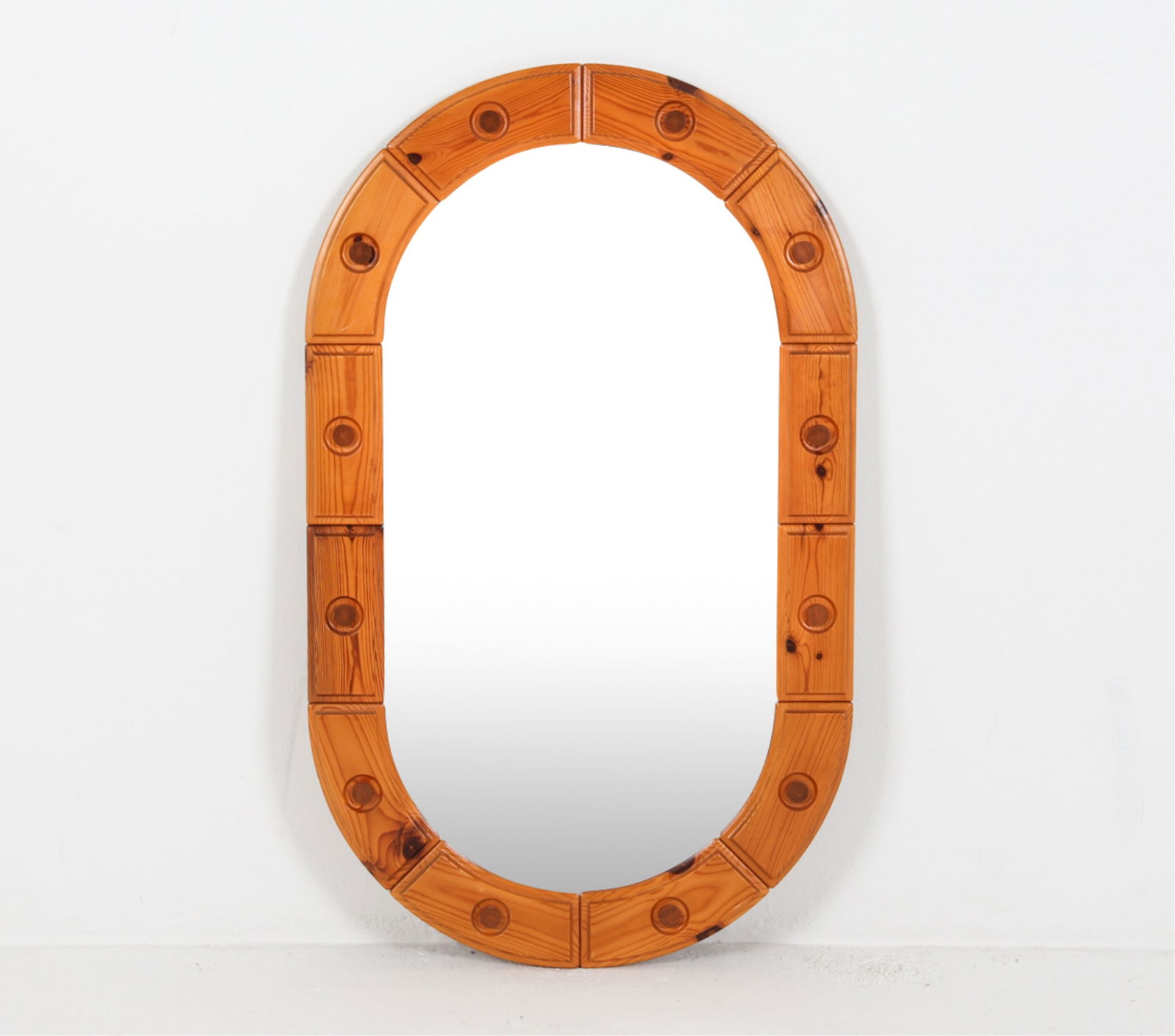 SWEDISH PINE WALL MIRROR, C.1970'S (1 of 9)