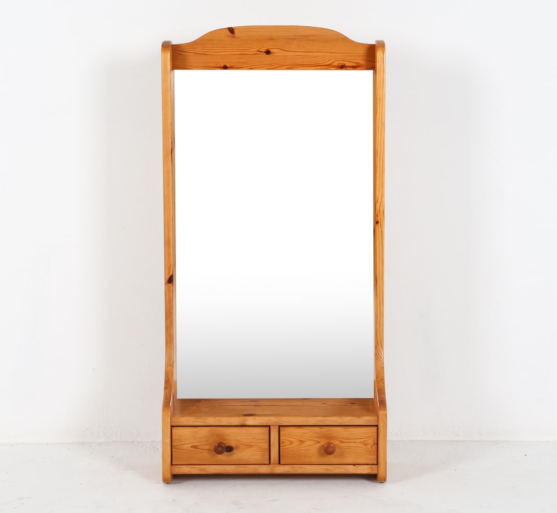 SWEDISH PINE MIRROR, CIRCA 1970'S (1 of 13)