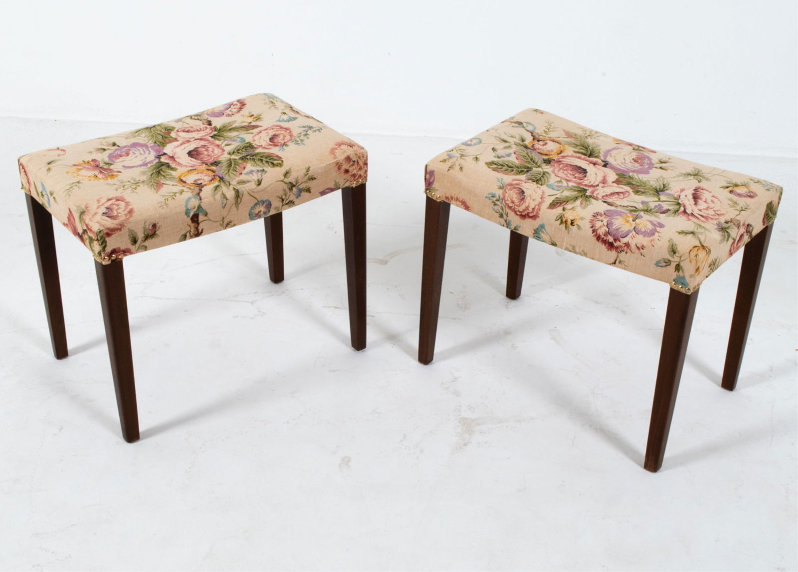 (2) FRITS HENNINGSEN STYLE MAHOGANY STOOLS (1 of 16)