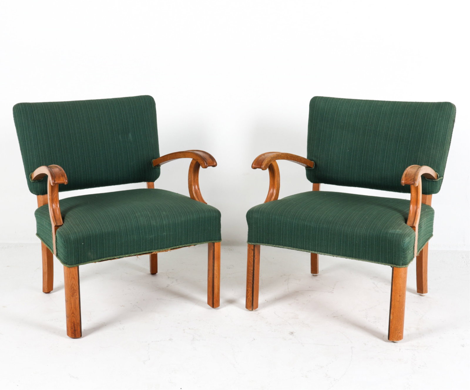 (2) DANISH OAK ARMCHAIRS, C.1960'S (1 of 14)