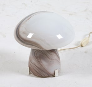 VINTAGE GERMAN GLASS MUSHROOM LAMP