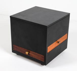KIPP STEWART ROSEWOOD & LACQUER END TABLE