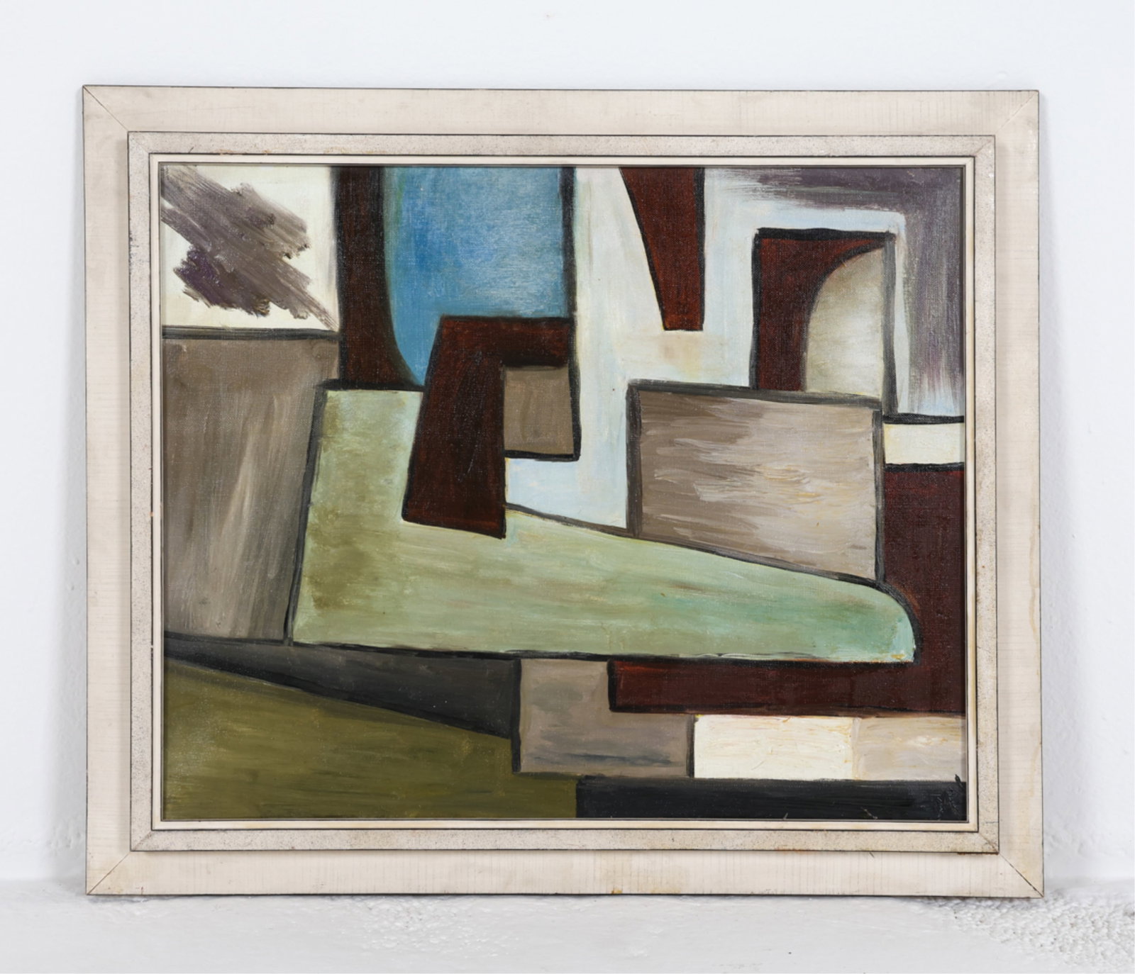 MID-CENTURY ABSTRACT OIL ON CANVAS (1 of 6)