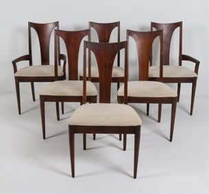 BROYHILL 'BRASILIA' OAK DINING CHAIRS, C. 1960'S