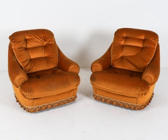 PAIR OF VINTAGE FRENCH LOUNGE CHAIRS