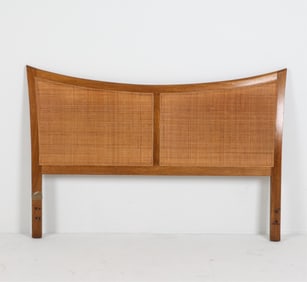 HARVEY PROBBER WALNUT & CANE HEADBOARD