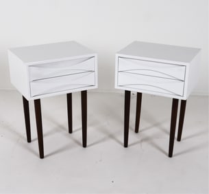(2) SCANDINAVIAN PAINTED NIGHT STANDS