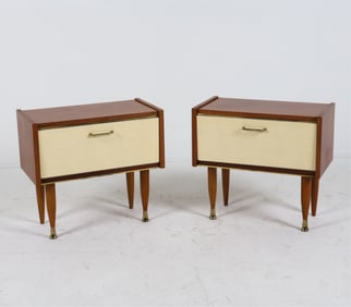 (2) MID-CENTURY NIGHTSTAND CABINETS