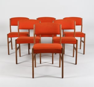 (6) DANISH OAK DINING CHAIRS, C.1970'S