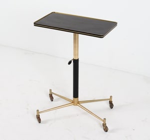 VINTAGE ADJUSTABLE ROLLING WORK TABLE