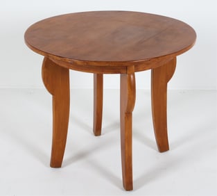 ART DECO STYLE OAK AND WALNUT CENTER TABLE