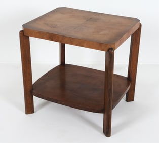 ART DECO WALNUT SIDE TABLE