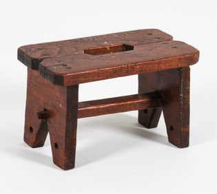 ANTIQUE OAK FOOTSTOOL