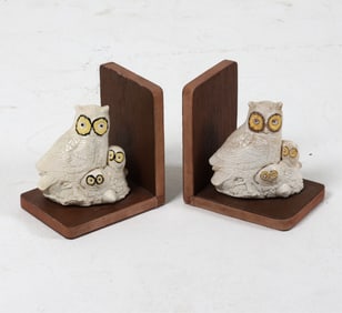 CERAMIC OWL BOOKENDS