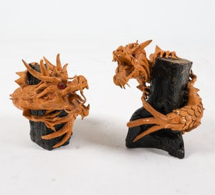 (2) DRAGON BOOKENDS