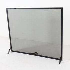 CONTEMPORARY BLACK IRON FIRESCREEN