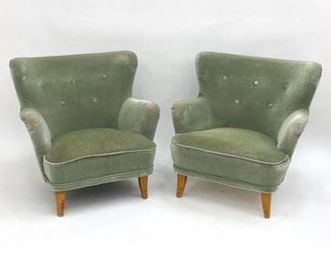 MANNER OF ILMARI LAPPALAINEN MOHAIR LOUNGE CHAIRS